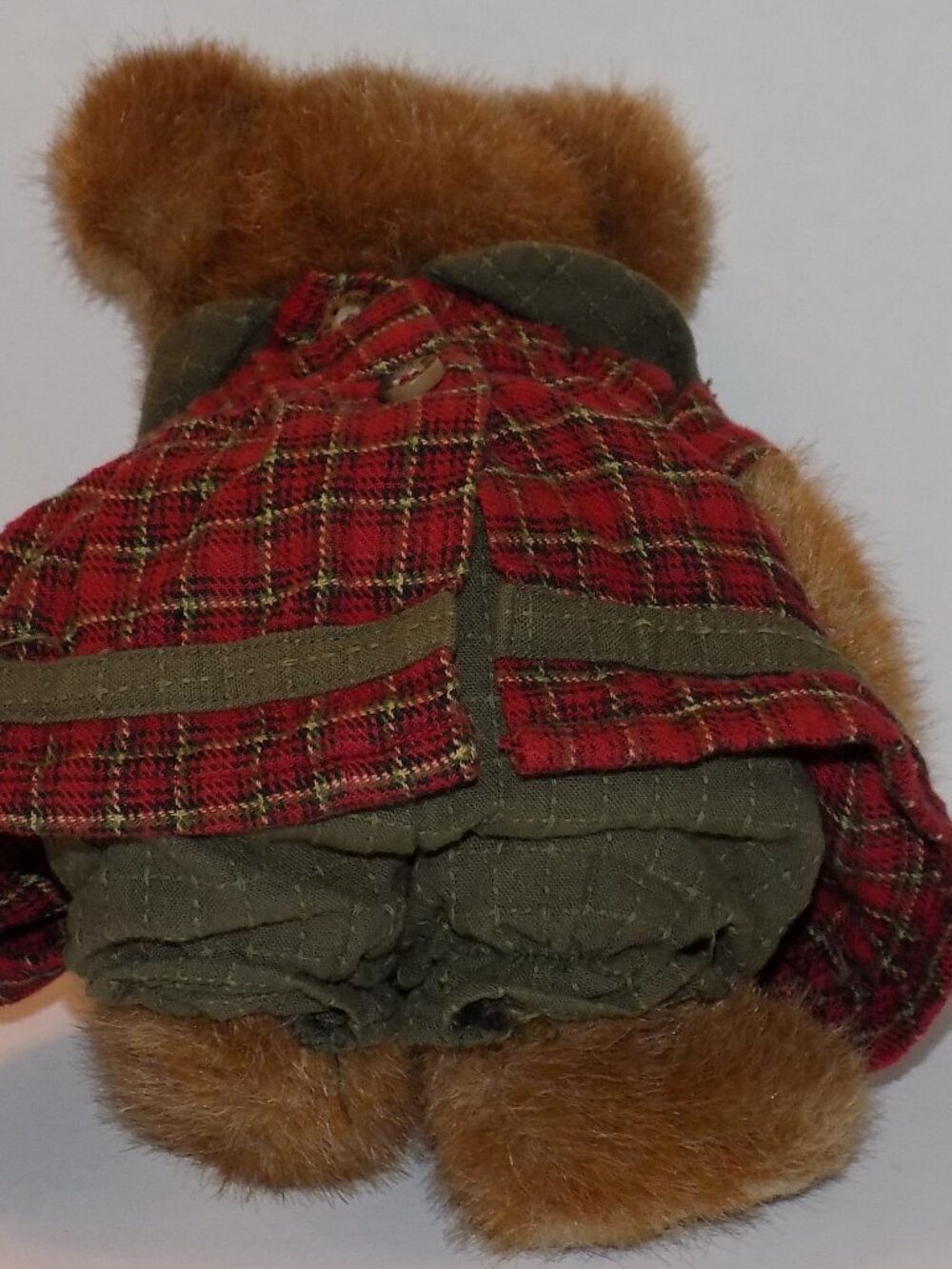 Vintage Country Teddy Bear Plaid Dress Stuffed Animal